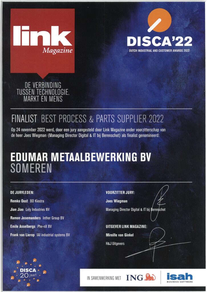 Eduma oorkonde DISCA 22
